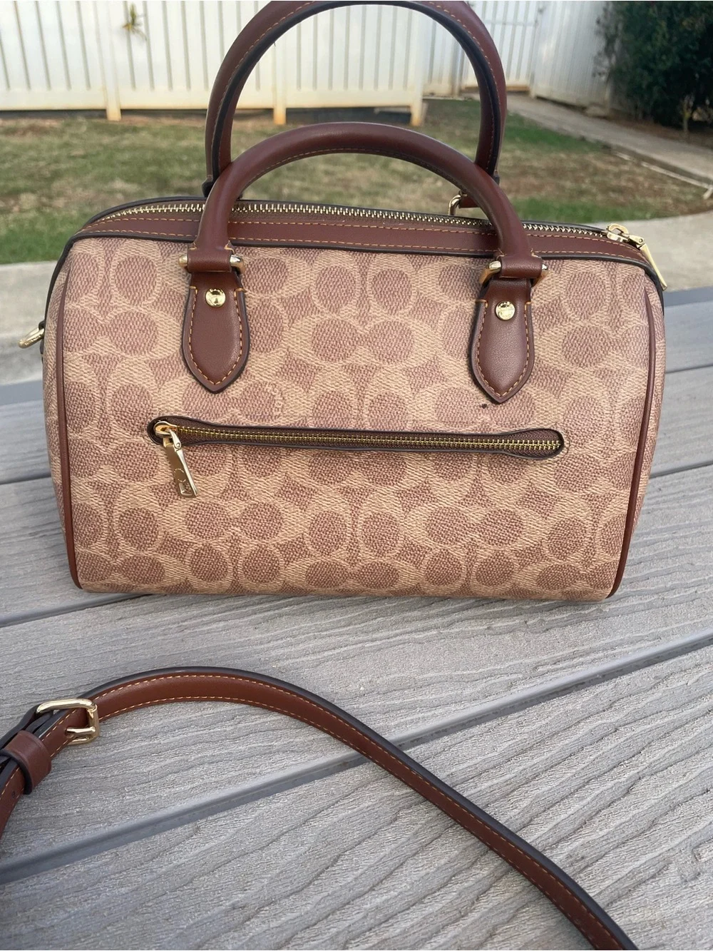 Coach Medium Rowen in Brown Signature Canvas